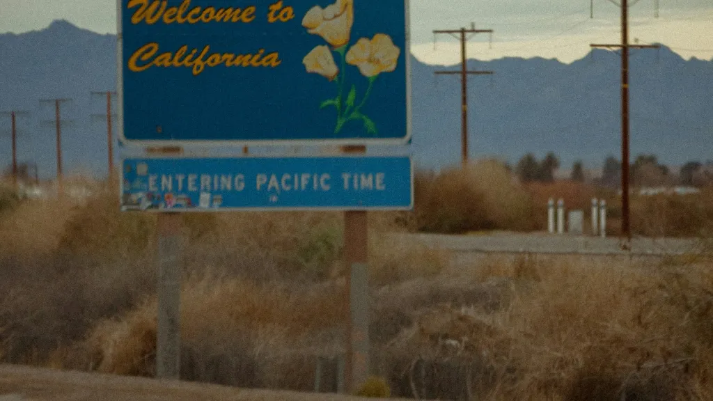 Road sign saying welcome to California
