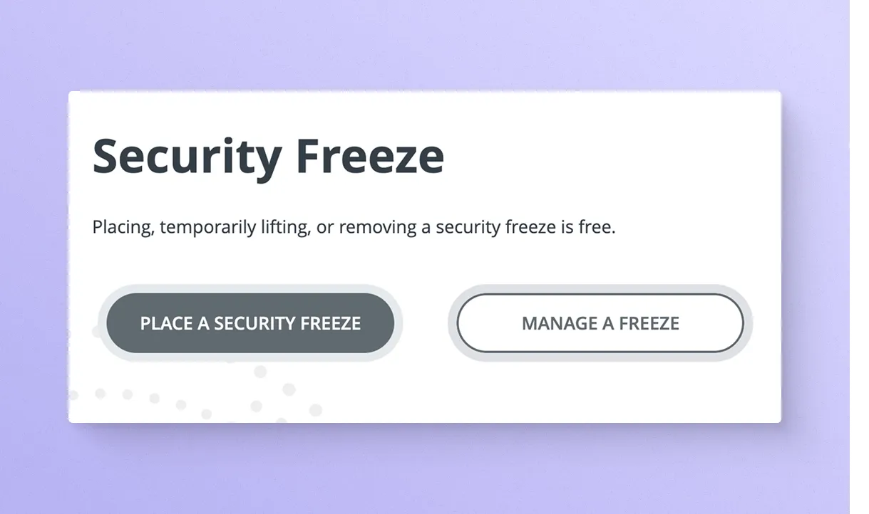 Equifax credit freeze website