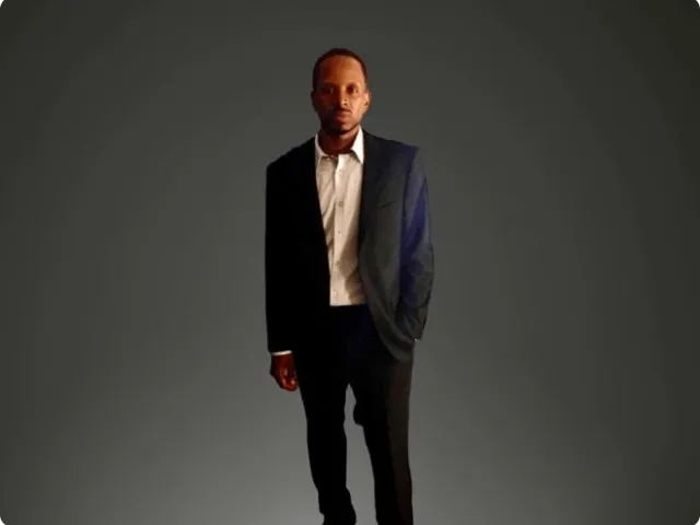 Man standing in business attire