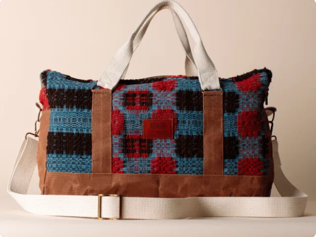 patchwork duffle bag