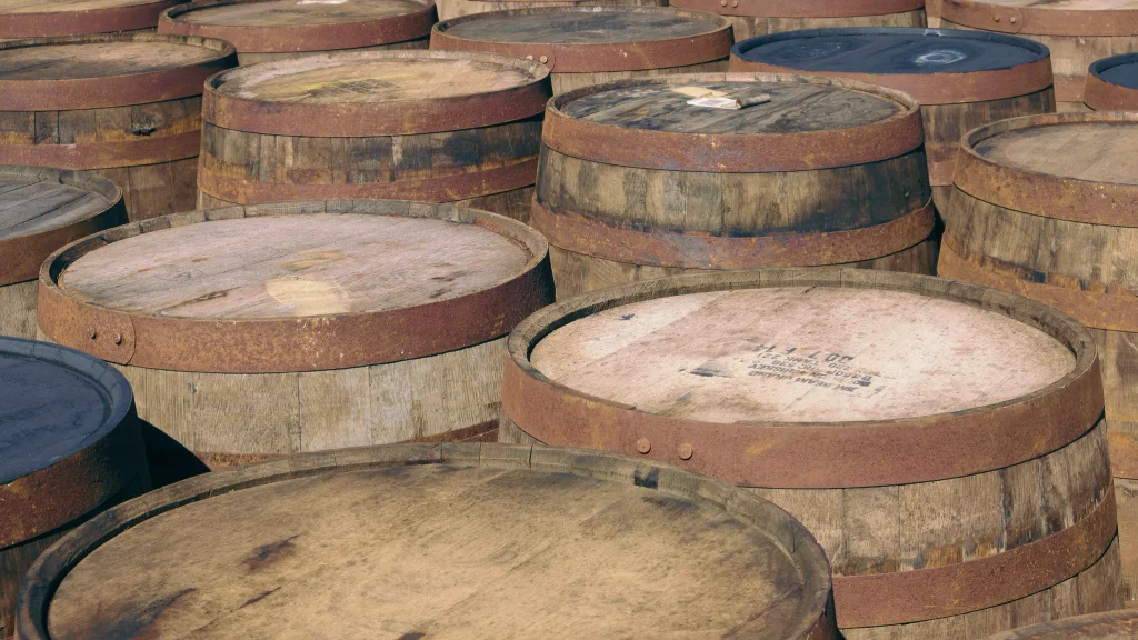 Rows of barrels