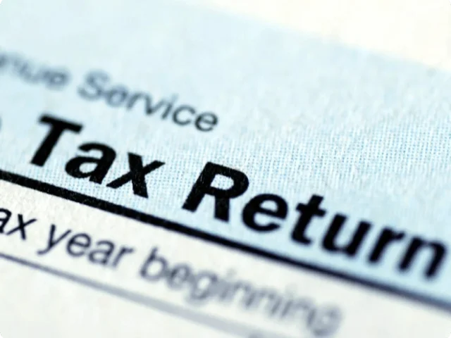 close up photo of tax return paper