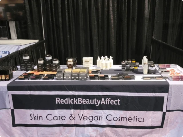 makeup trade show booth