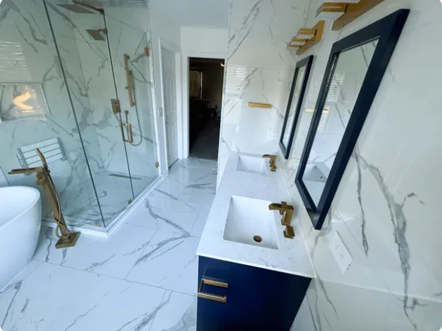 Interior of a bathroom inside a house