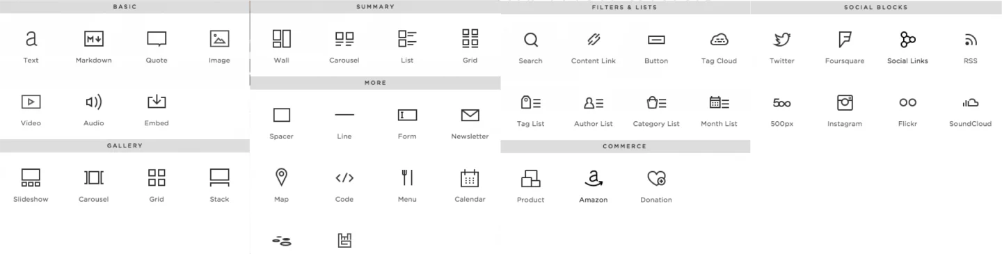 Screenshot of the squarespace.com customization options page