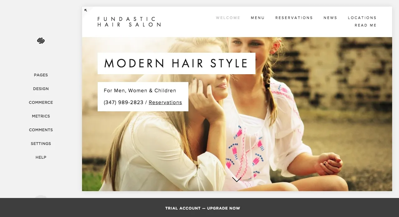 Screenshot of the squarespace.com homepage redesign page