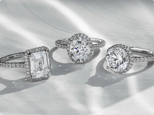three diamond rings