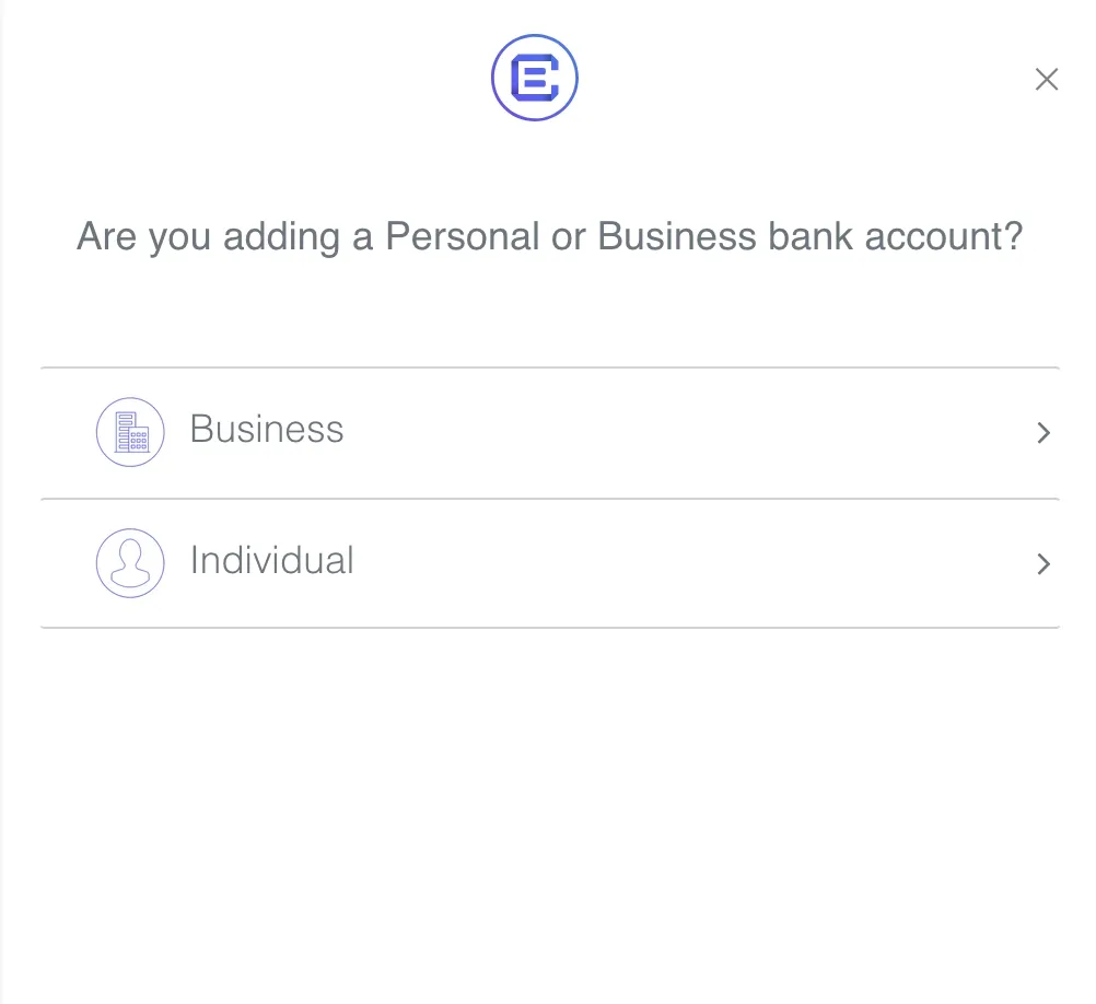 Adding business information on Checkbook.io