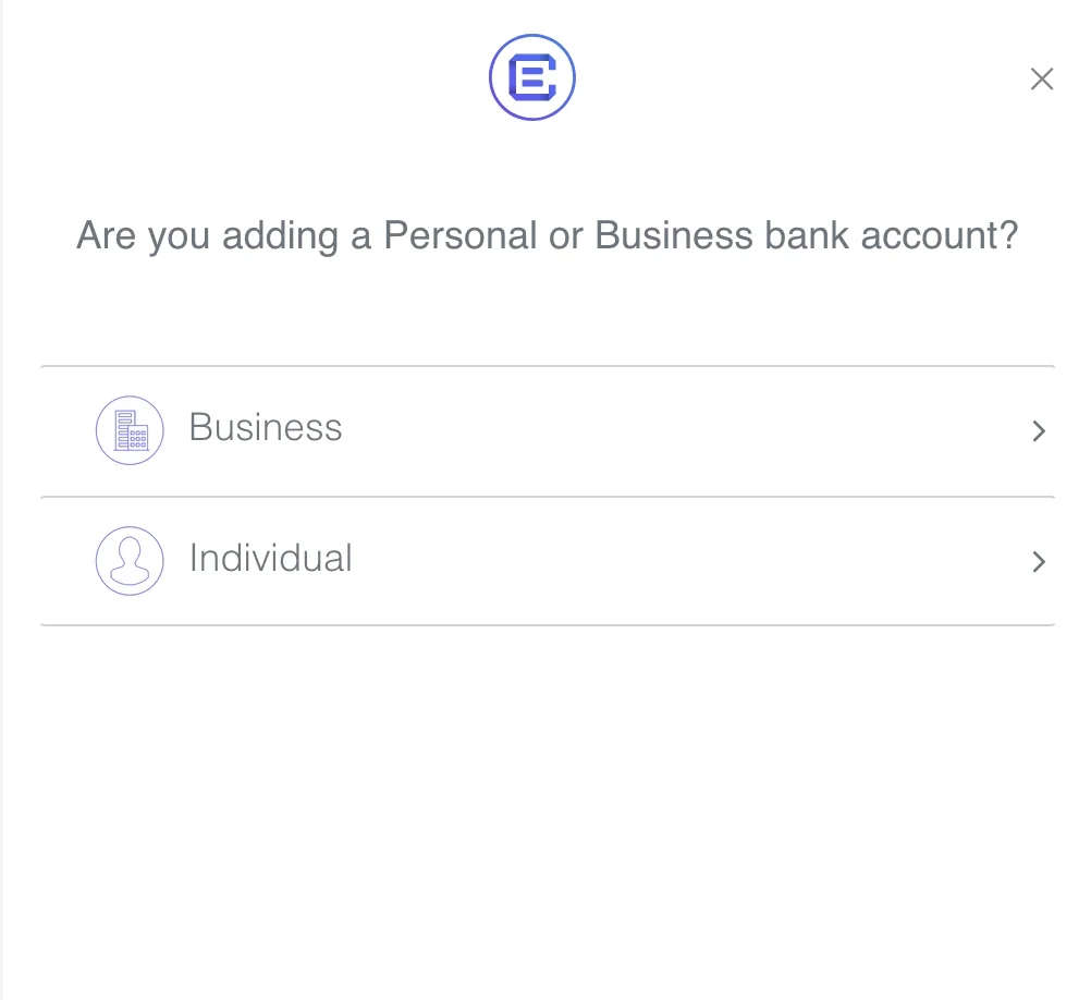 Adding business information on Checkbook.io