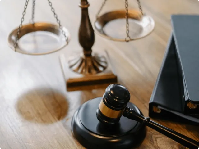 a gavel and scales
