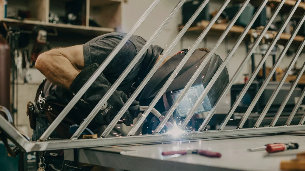 Small business owner runs metalworking shop