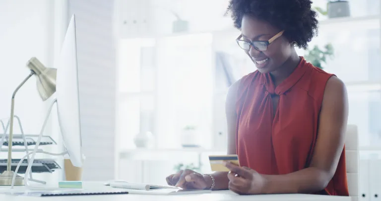 business owner using credit card