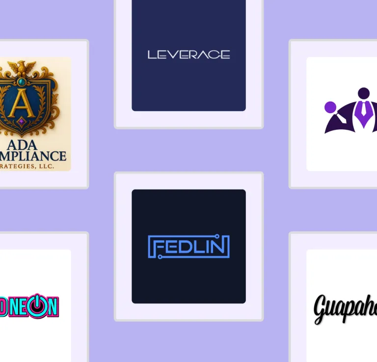Grid of partner and customer logos displayed on a light purple background.