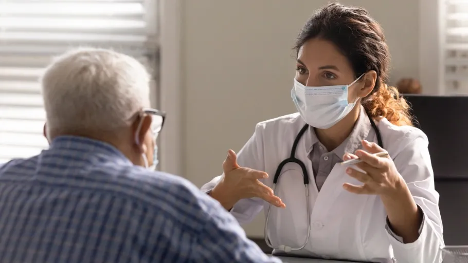 A healthcare professional uses a doctor office loan to expand the practice.