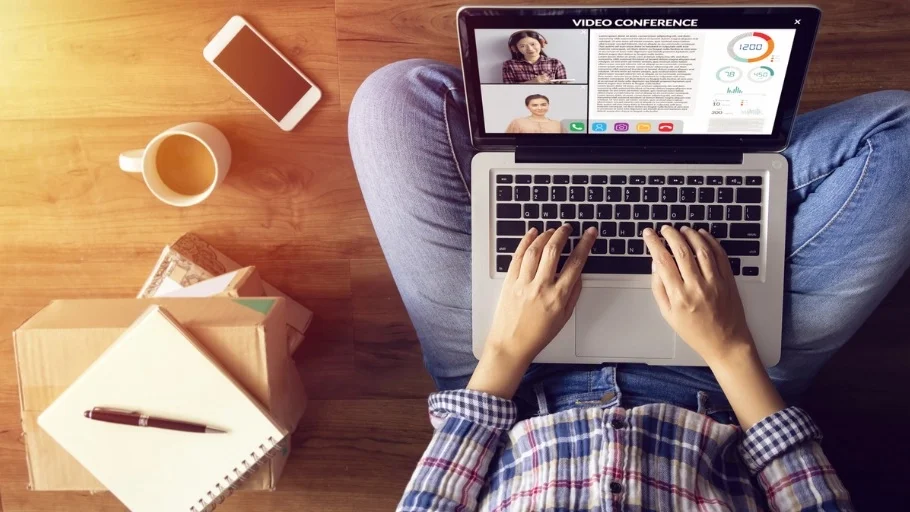 man on computer