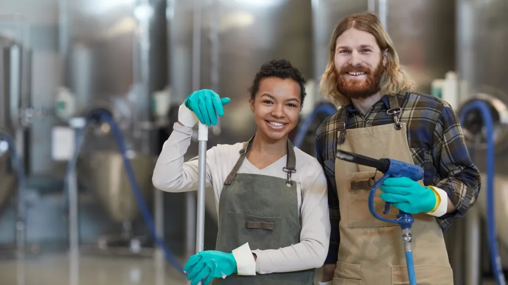 Commercial cleaning business owners