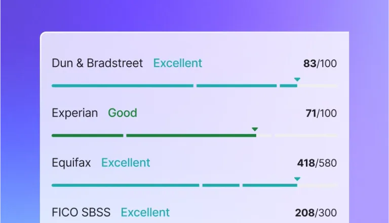 Credit health business credit scores