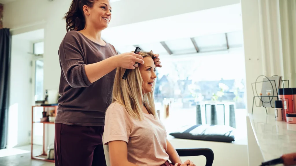 Small business owner runs hair salon