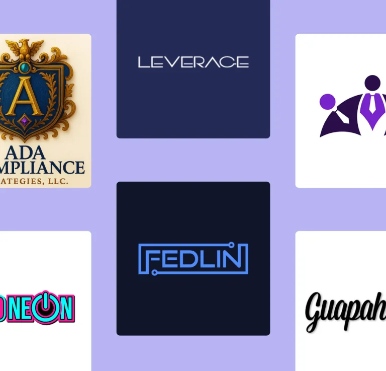 Grid of partner and customer logos displayed on a light purple background.