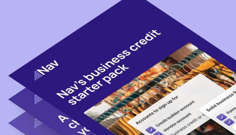Nav's business credit starter pack ebook mockup