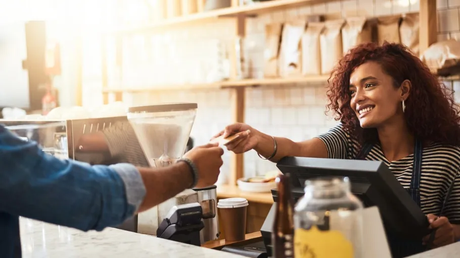 small business owner uses payment gateway