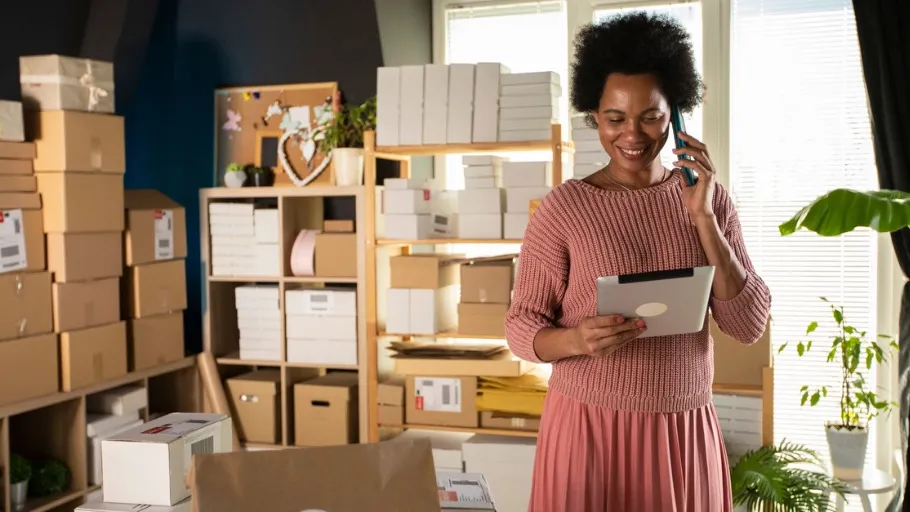 small business owner creates marketing plan