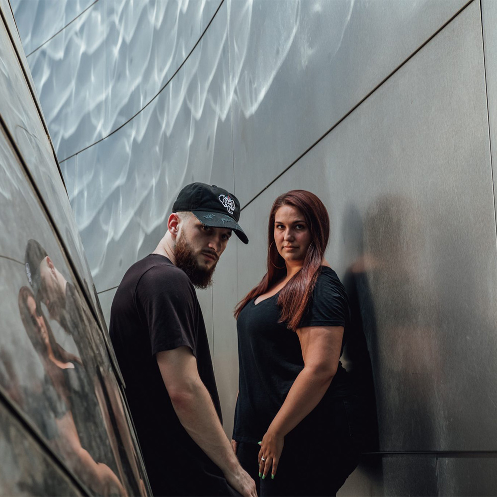 Business owners posing in a dance studio