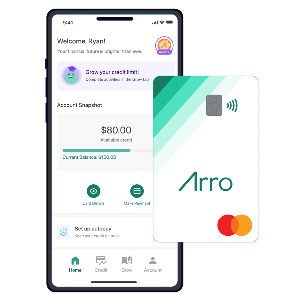 image of the Arro card and app